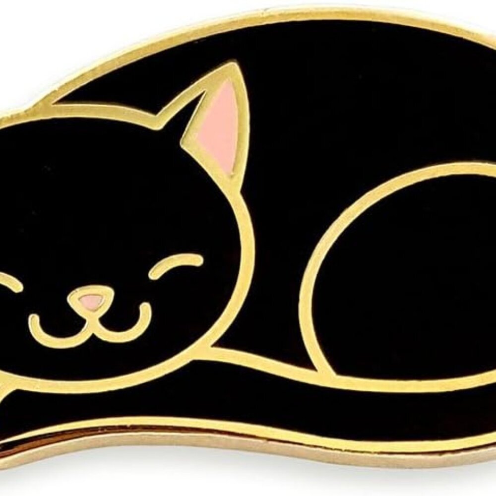 Cute Sleeping Cat Enamel Lapel Pin